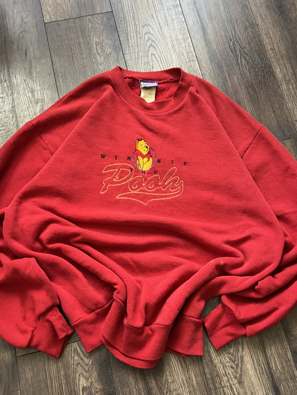 Vintage 90s Winnie the Pooh Embroidered Crewneck Sweater Womens Large Sweatshirt